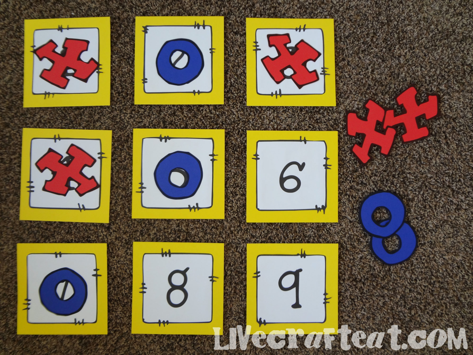 Tic-Tac-Toe Competition Printable, best out of 5