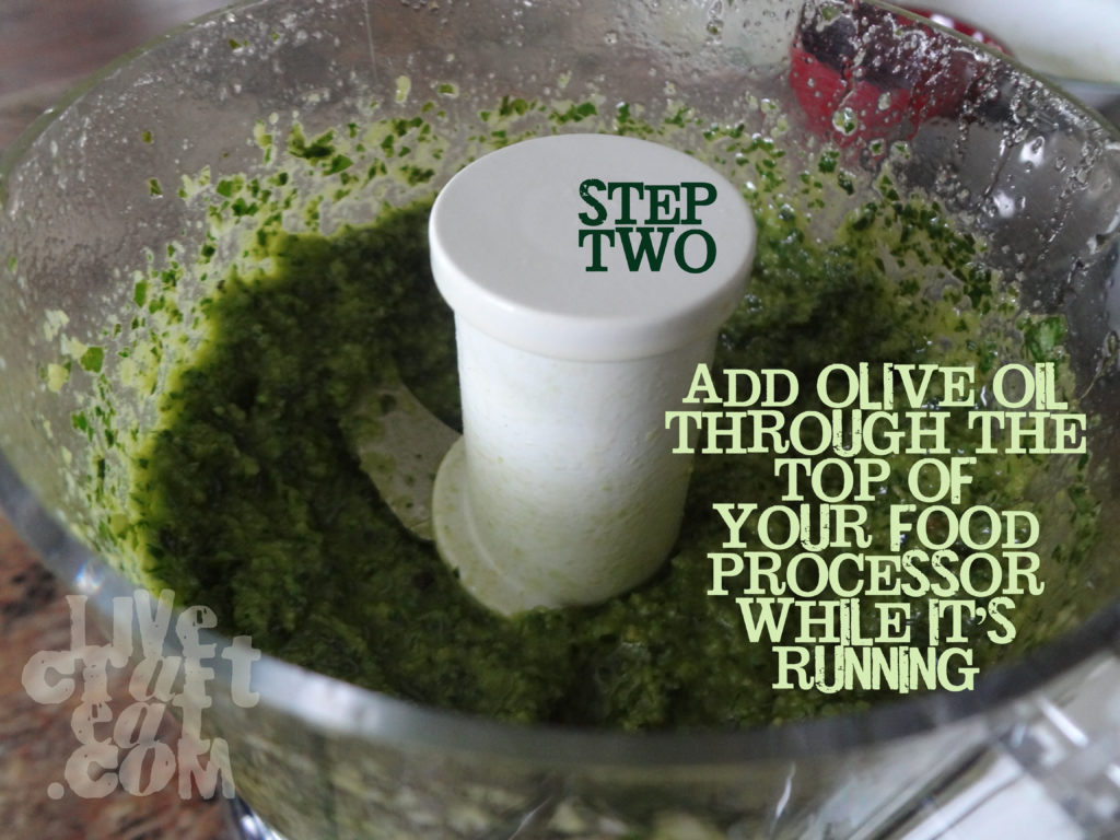step two - how to make basil pesto 