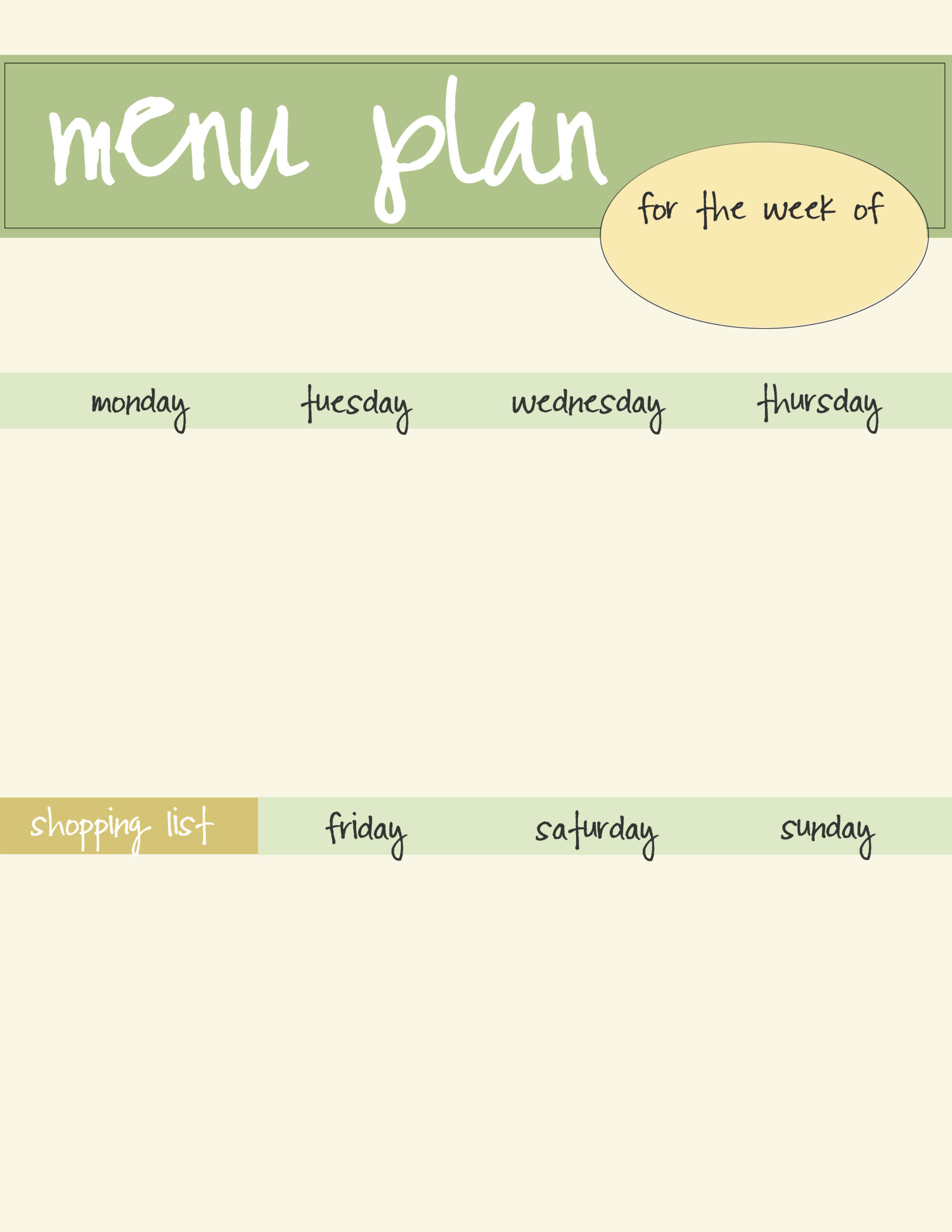 Meal Planning Template Free Download Live Craft Eat