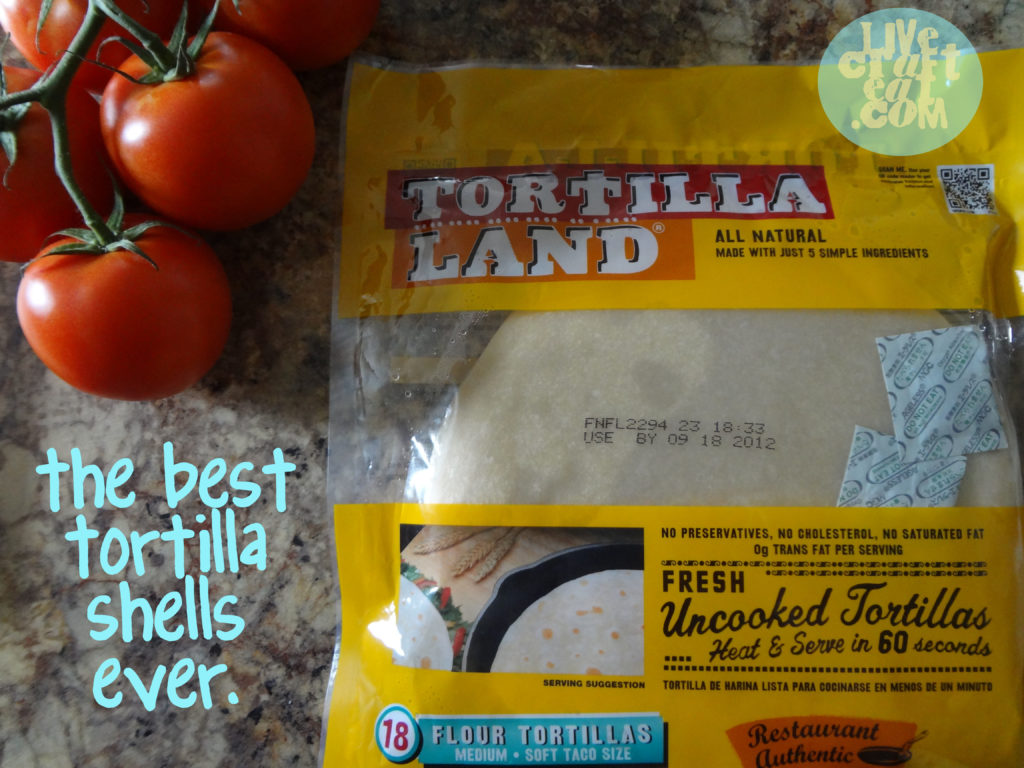 flour tortilla shells for pork tacos