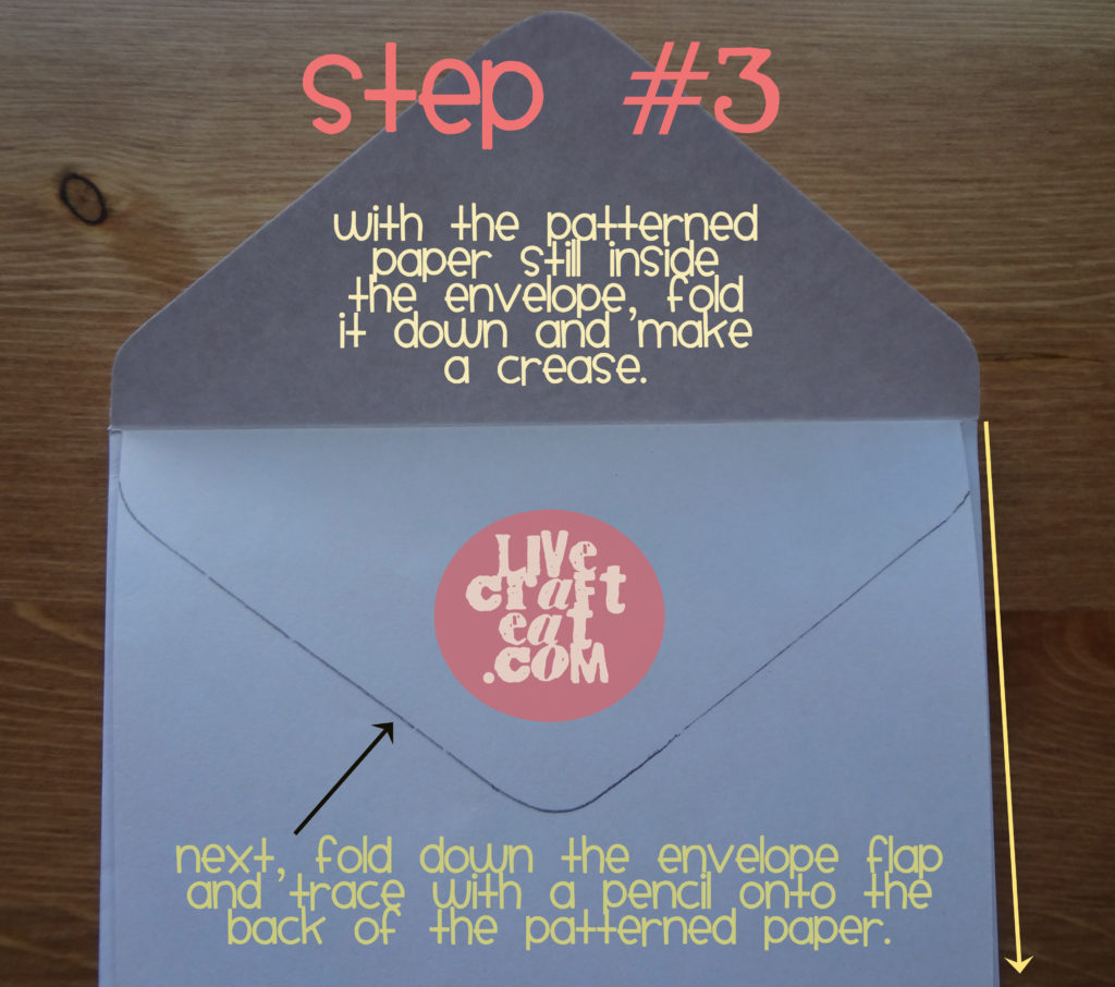 how to line an envelope - step 3