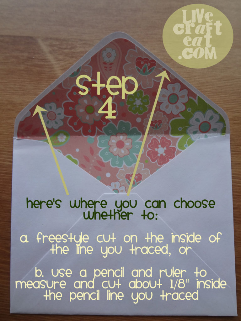 how to line an envelope - step 4