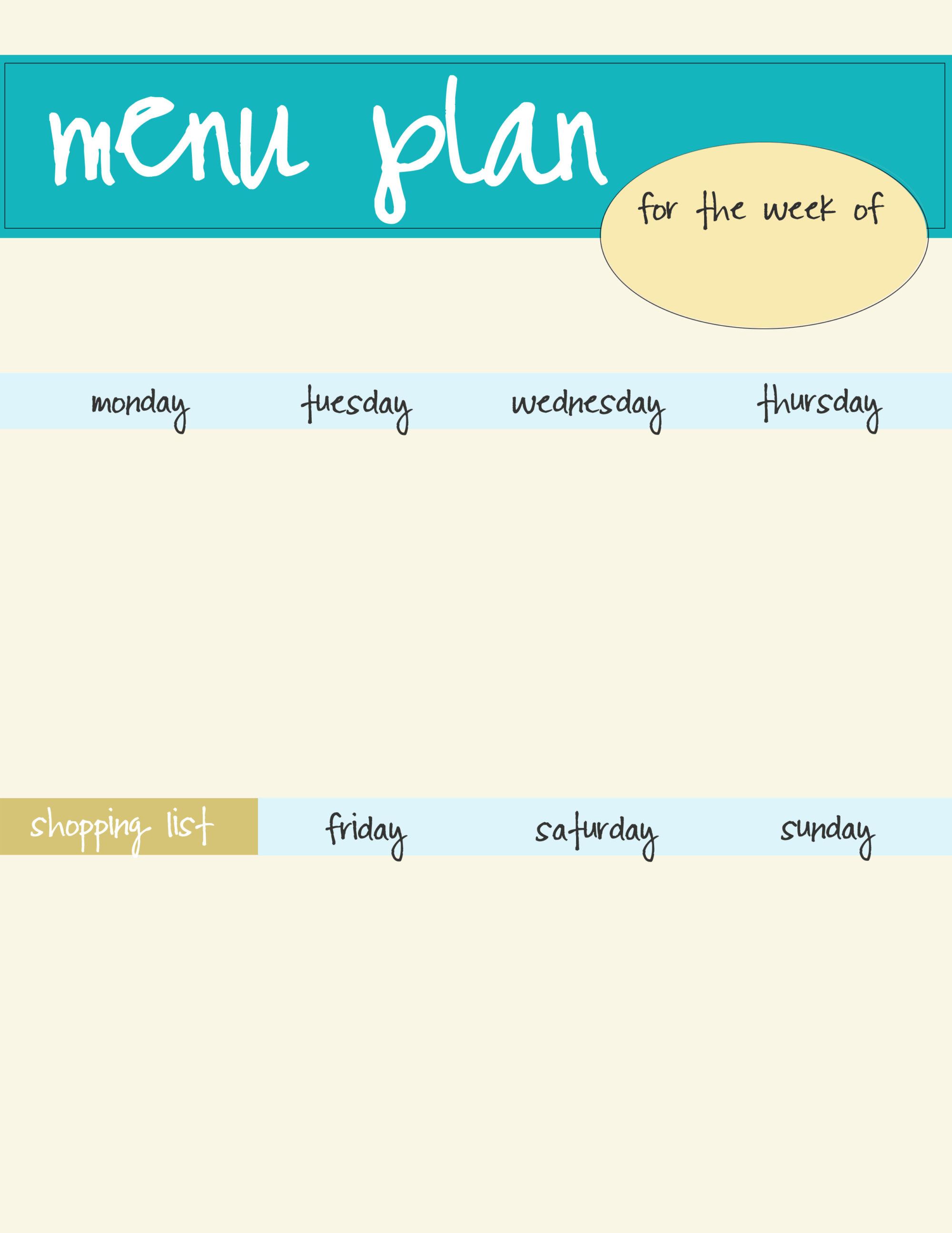 Meal Planning Template - Free Download | Live Craft Eat