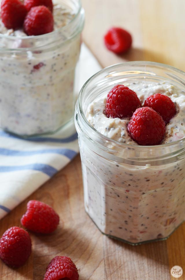 overnight oatmeal - breakfast "cooks" itself in the refrigerator overnight and is ready for you in the morning!
