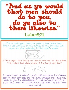 luke 6:31 printable and paper people game instructions