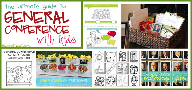 ideas, games, and activities for general conference with kids