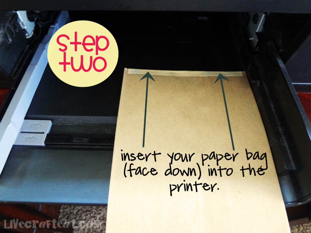 printing onto brown paper bag from home printer