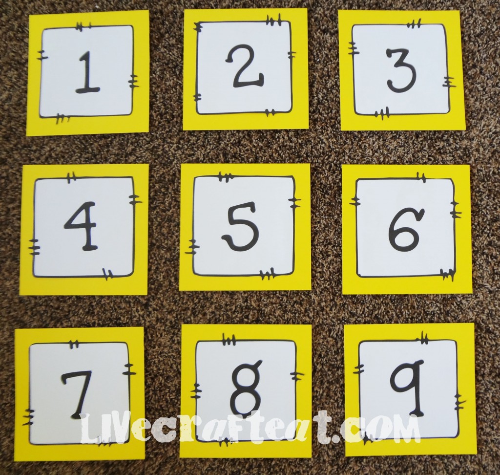 numbers for lds music tic tac toe game