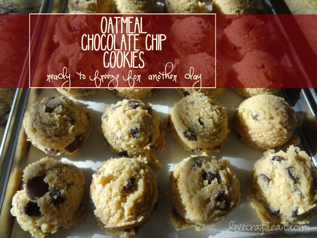 oatmeal chocolate chip cookie recipe - freezer-safe cookies