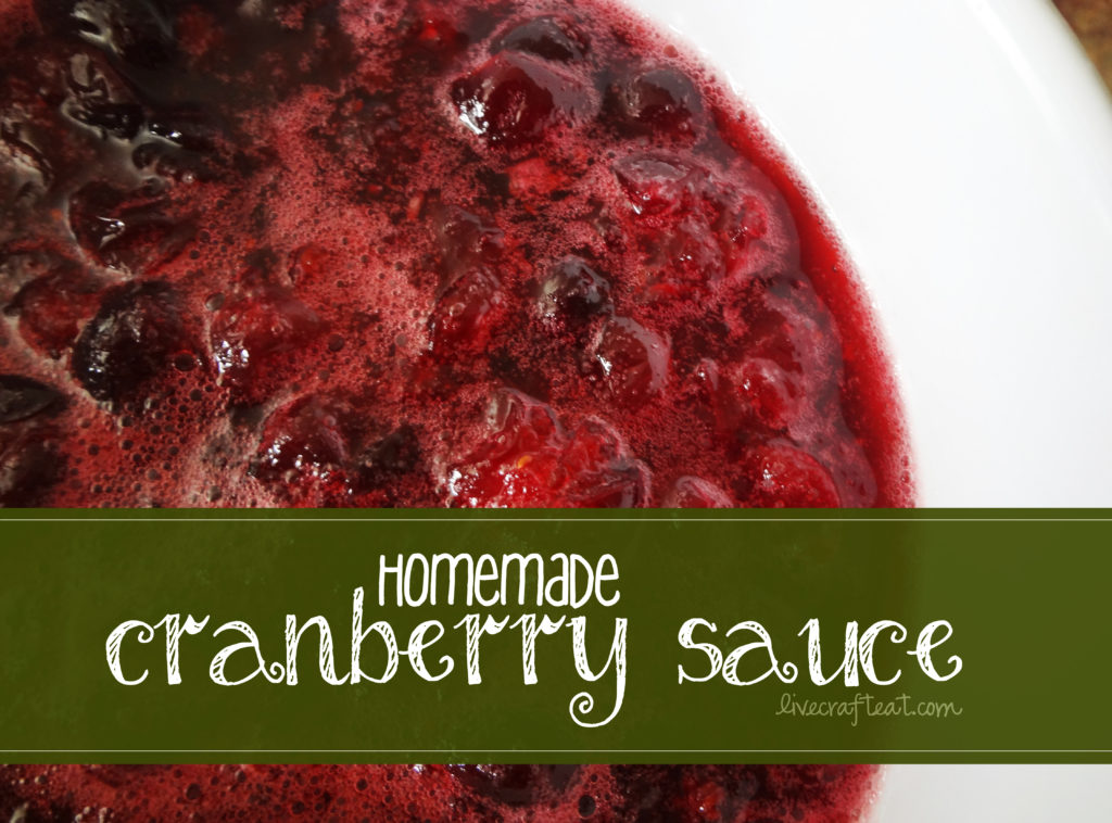 homemade cranberry sauce