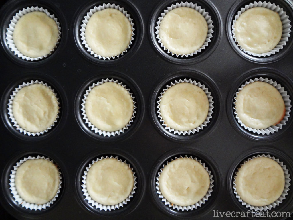 mini cheesecakes baked in the oven.