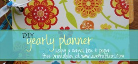 new year planner :: made from a cereal box and paper {free printable}