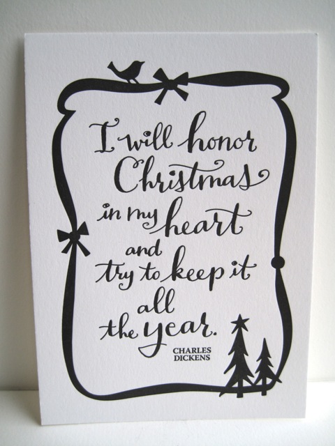 christmas letterpress prints