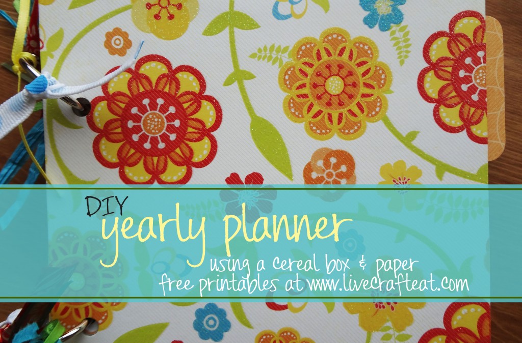 Diy Planner From A Cereal Box 2013 Free Printables Live Craft Eat diy planner from a cereal box 2013