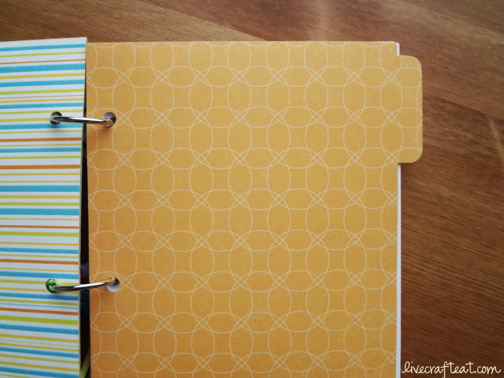 colored cardstock tab dividers