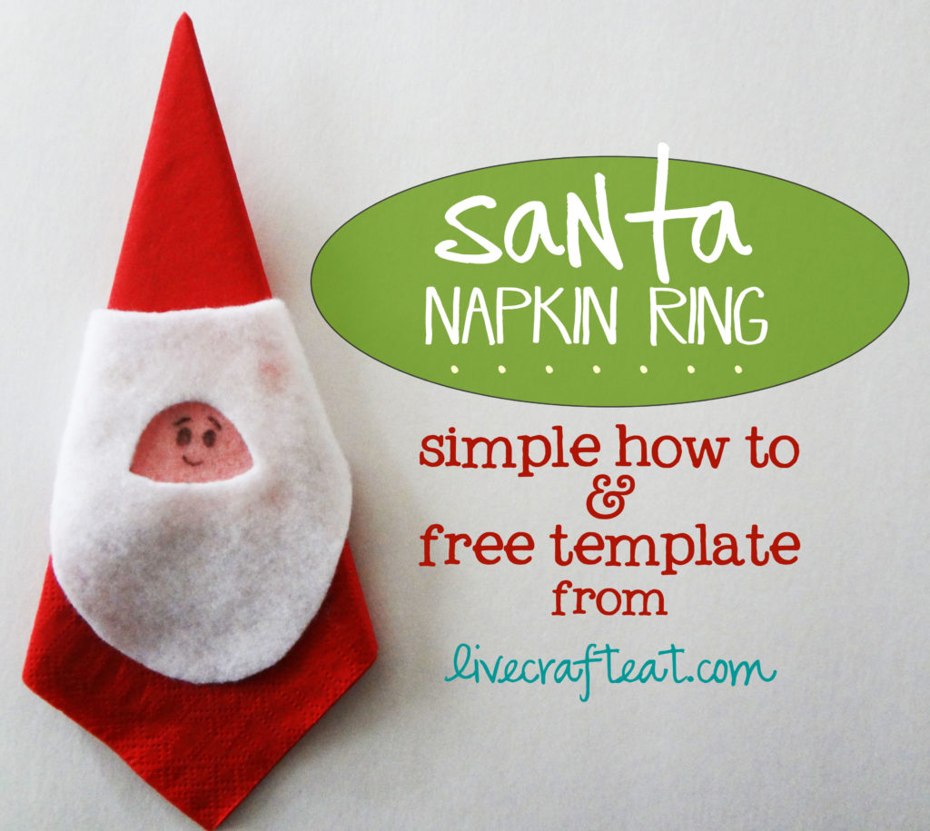 santa napkin rings for kids christmas table