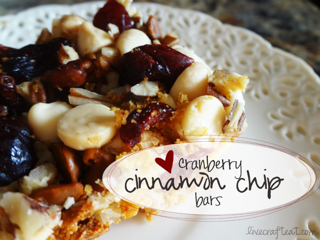 savoring the seasons with our best bites - cinnamon chip bars recipe