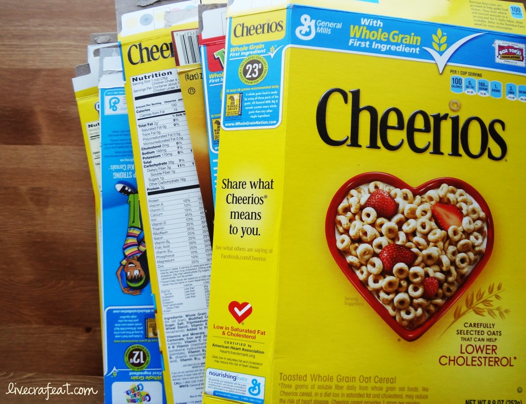cereal box crafts