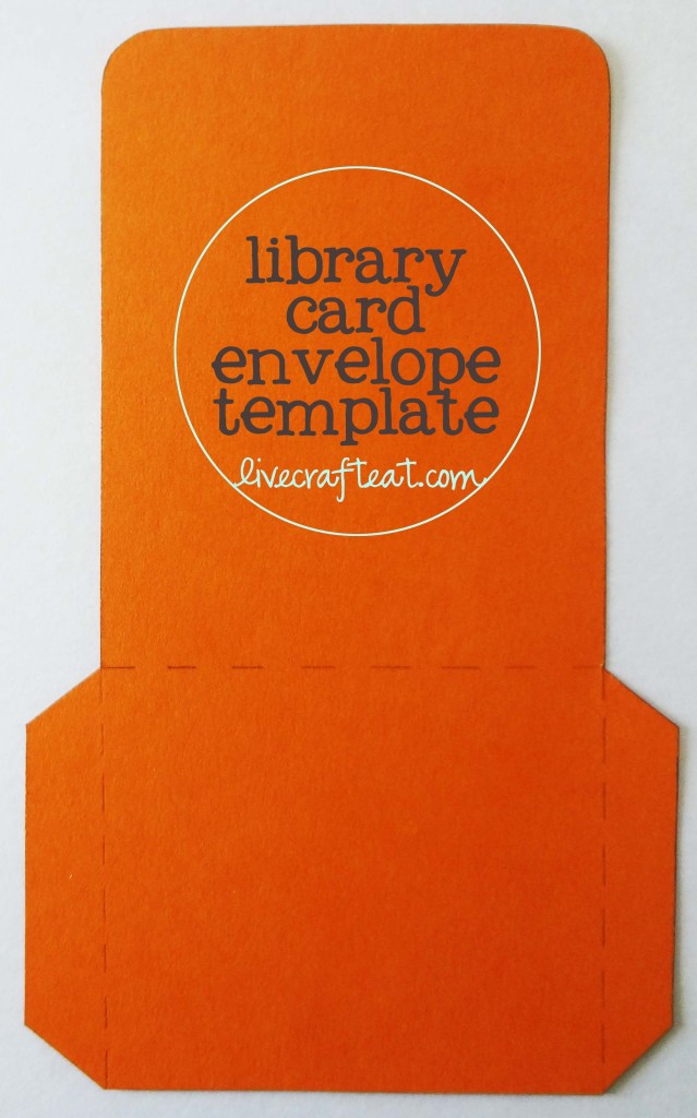 free diy library card envelope template