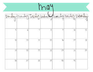 May 2013 Calendar Template - Free Printable | Live Craft Eat