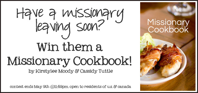 missionary cookbook giveaway