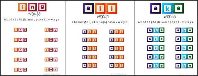 printable word-ending worksheets