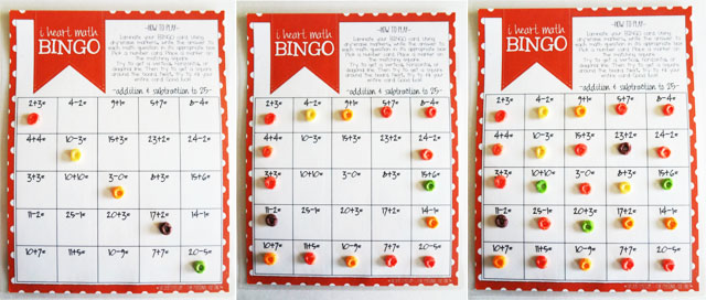 Math Bingo Printable For Kids - Free | Live Craft Eat