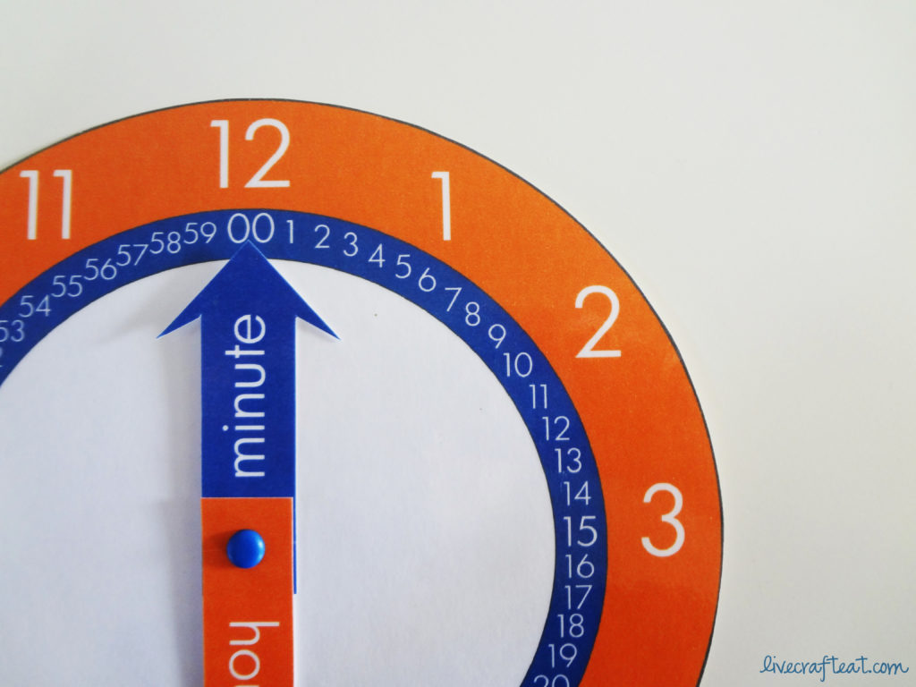 Free Printable Clock To Teach Kids How To Tell Time Live Craft Eat
