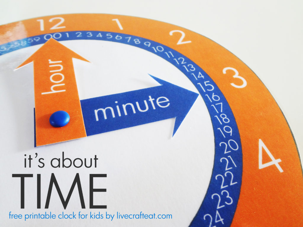 Free Printable Clock To Teach Kids How To Tell Time Live Craft Eat