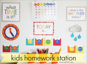 easy diy homework station for kids