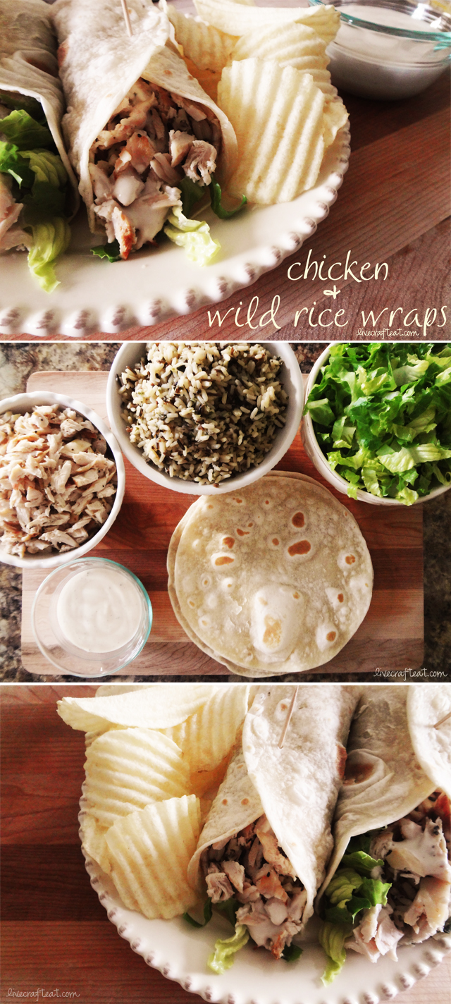 chicken & wild rice wraps recipe