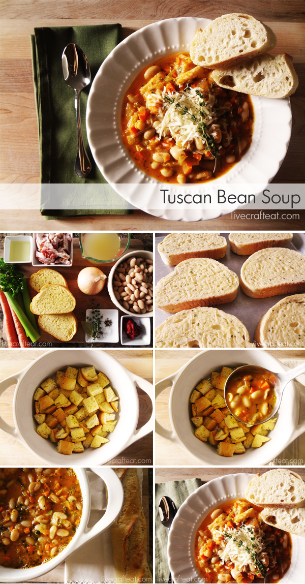Homemade Tuscan Bean Soup - prefect for fall and winter. And it smells & tastes amazing!!