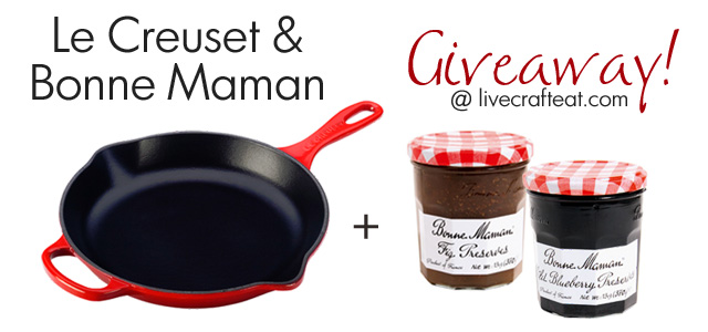 want to win a Le Creuset Skillet & Bonne Maman made-in-France preserves? This week only!