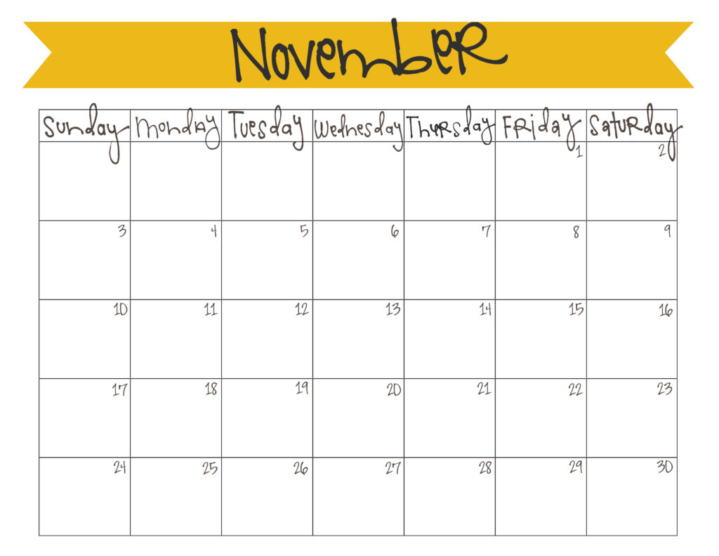 free printable calendars! :: november 2013