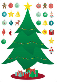 kids reusable christmas tree advent calendar