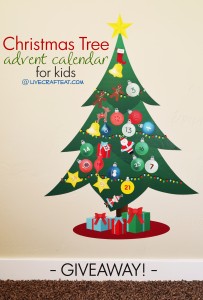 an adorable vinyl christmas tree advent calendar for kids! totally removable and reusable for many christmases to come!