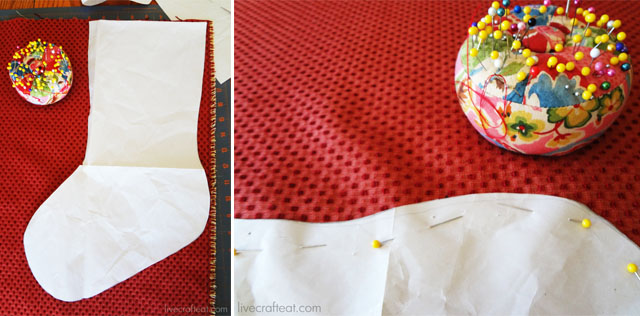 how to make your own fabric christmas stockings.