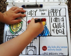 diy kids dry-erase book