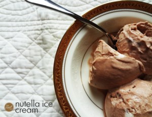 homemade nutella ice cream recipe - does not use an ice cream machine!