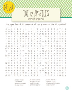 lds word searches for kids :: the 12 apostles