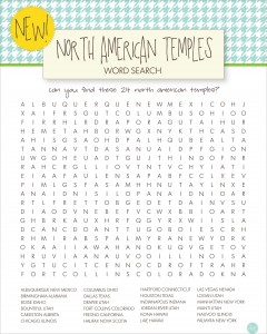 lds word searches for kids :: north american temples