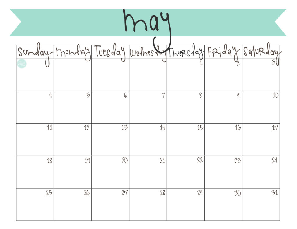 free printable may 2014 calendar!