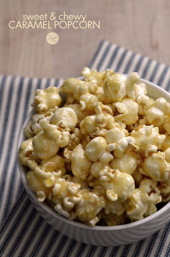 how to make super easy (and gooey, and chewy!) homemade caramel popcorn.