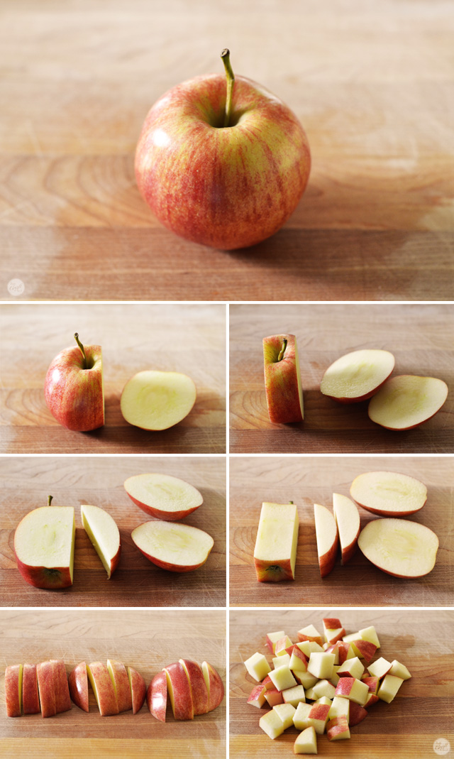 how to dice an apple