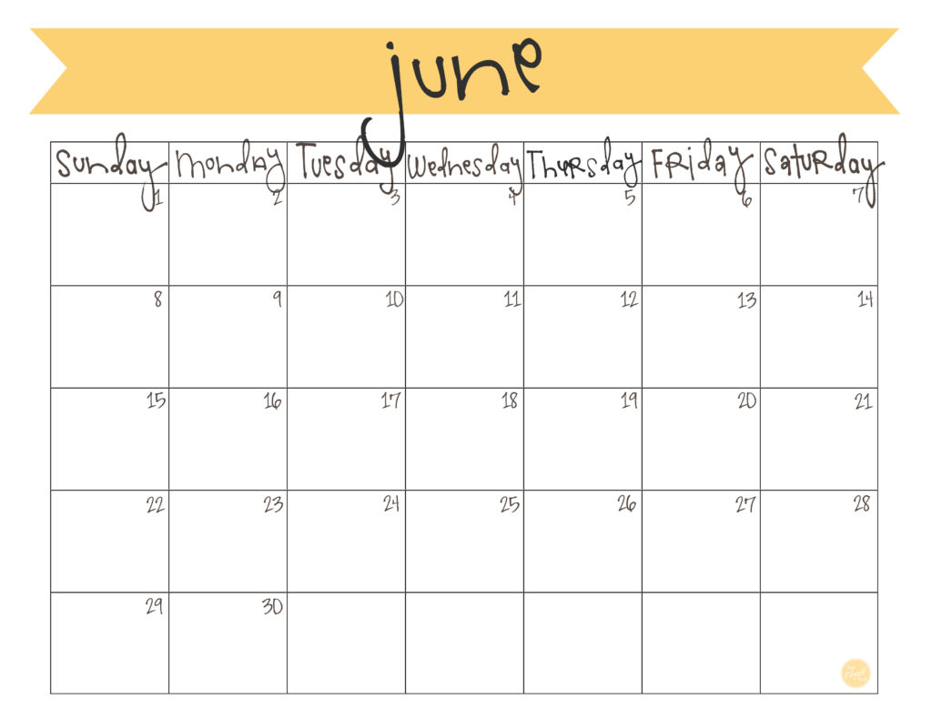 June 2014 Calendar Free Printable Live Craft Eat