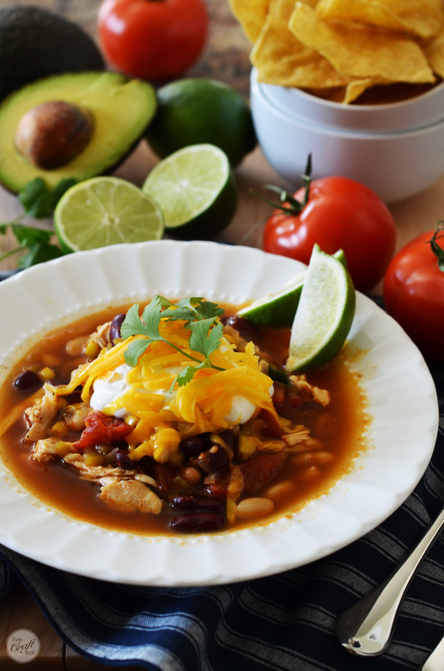 homemade chicken tortilla soup - i love this soup! especially with the lime juice squeezed on top at the end...my favorite!