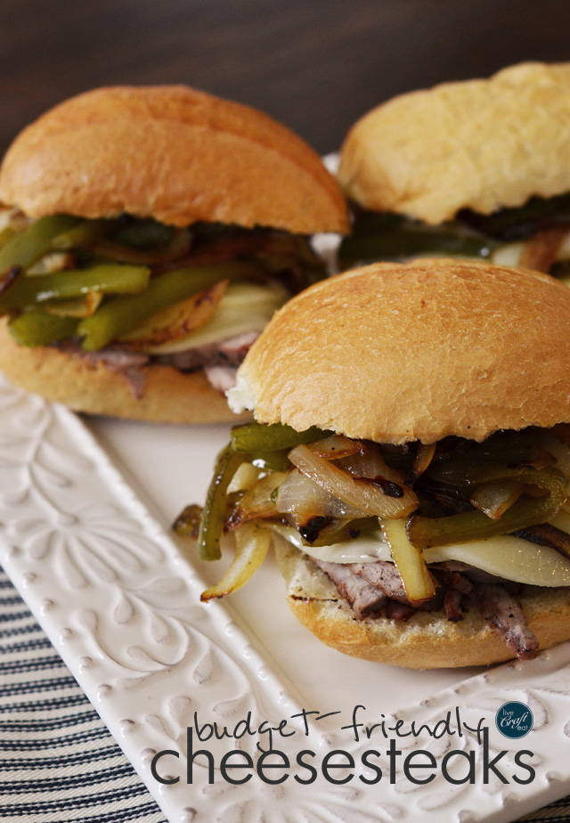 budget-friendly philly cheesesteaks :: perfect for family dinner and eating outside in the summer!