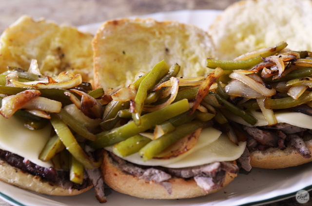 super simple family dinner :: philly cheesesteak sandwiches