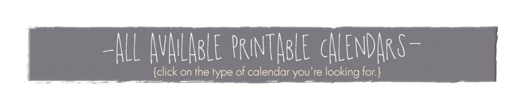 free printable calendars