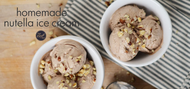 homemade nutella ice cream recipe without a machine! and with only 4 ingredients...we make this all the time!